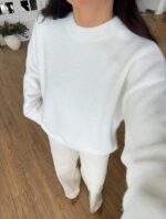 Women's White Knit Sweater - Image 2
