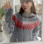 Gray Fair Isle Knit Sweater