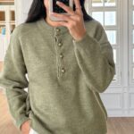 Green knit sweater