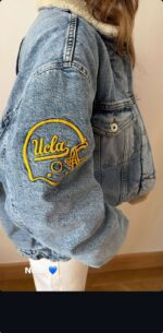 Light Wash Sherpa Lined Denim Jacket - Image 3