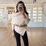 Off white soft wool top and cardigan