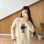 Beige teddy wool sweater standard