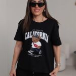 Black California Bear Graphic T-Shirt