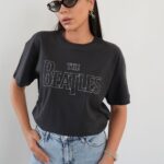 The Beatles Black Graphic T-Shirt