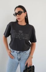 The Beatles Black Graphic T-Shirt