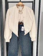 Off white soft wool top and cardigan - Image 2
