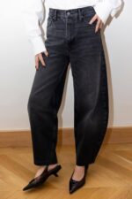 High Waist Black Wide Leg Jeans