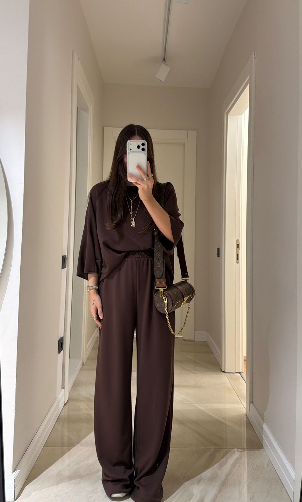 0fc5e270-49fd-4ed1-b75d-3bb88dc191bb Brown Wide Leg Loungewear Set - Image 1