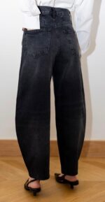 High Waist Black Wide Leg Jeans - Image 2