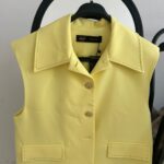 Bebe Yellow Button Vest