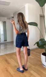 Dark Denim Shorts - Image 2