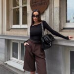 Brown Tailored Shorts