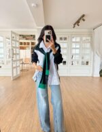 Striped Button-Up Shirt