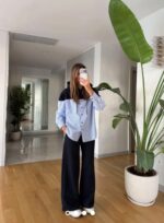 Colorblock Button-Up Shirt