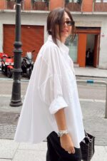 Oversized White Button-Up Shirt