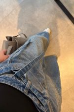 High Waist Wide Leg Blue Jeans - Image 2