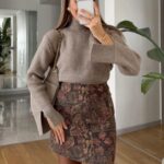 Beige Turtleneck Sweater