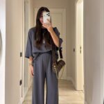 Charcoal Grey Wide Leg Loungewear Set