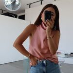 Pink Satin Halter Top