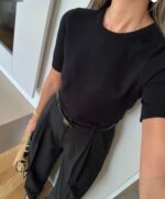 Black Short Sleeve T-Shirt - Image 2