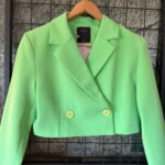 Quzu Green Cropped Blazer