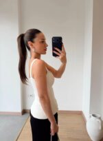 White Zip Front Tank Top - Image 2