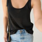 Black Scoop Neck Tank Top