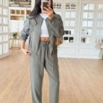 Sage Green Drawstring Lounge Set