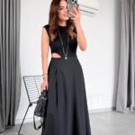 Black Sleeveless Cutout Maxi Dress