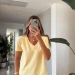 Yellow V-Neck T-Shirt