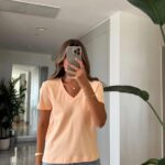 Peach V-Neck T-Shirt