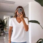 White V-Neck T-Shirt