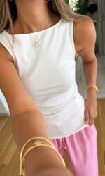 White Sleeveless Top - Image 2