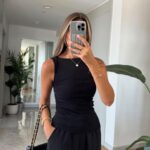 Black Sleeveless Tank Top