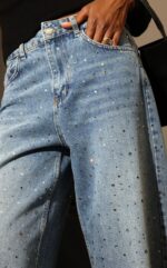 Blue Denim Sparkle Jeans - Image 2