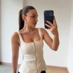 White Zip Front Tank Top