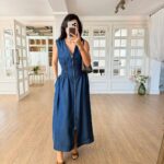 Sleeveless Denim Maxi Dress With Zipper