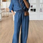 Blue Denim Shirt and Pants Set