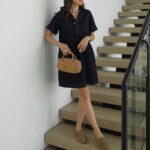 Navy Short Sleeve Polo Dress