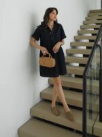 Navy Short Sleeve Polo Dress