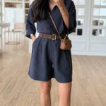 Navy Chic Everyday Belted Set
