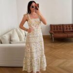Sleeveless Floral Print Maxi Dress