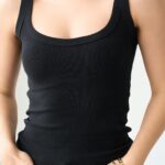 Black Ribbed Tank Top