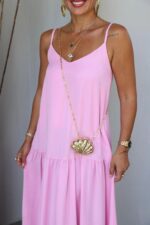 Pink Sleeveless Maxi Dress - Image 2