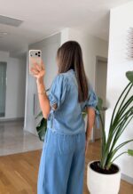 Sky Blue Soft Denim Shirt - Image 2