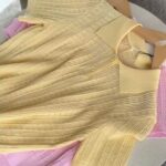 Yellow Short Sleeve Knit Polo Top