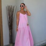 Pink Sleeveless Maxi Dress