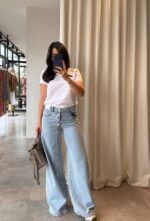 Blue Denim Brushed Jeans