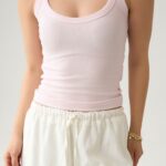 Pink Ribbed Tank Top