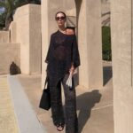 Black Sheer Two Piece Loungewear Set